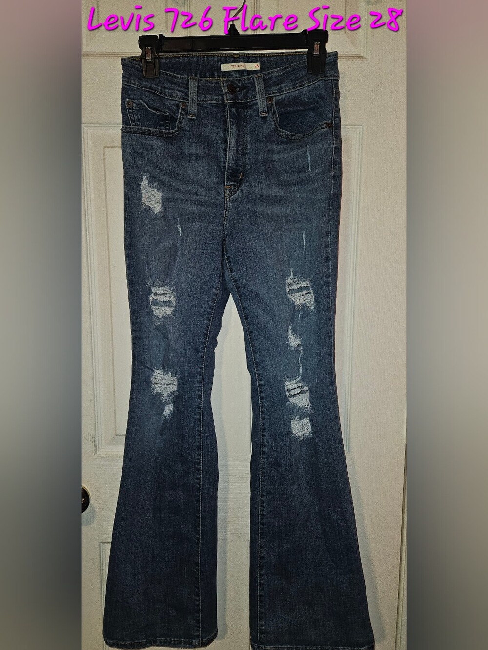 Levi's 726 Distressed Flare Jeans